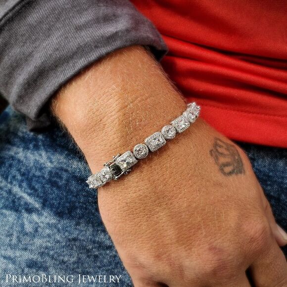 Round & Square Diamond Bracelet - Picture 3 of 3